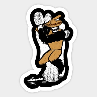 Bigfoot Baseball Cinco De Mayo Sticker